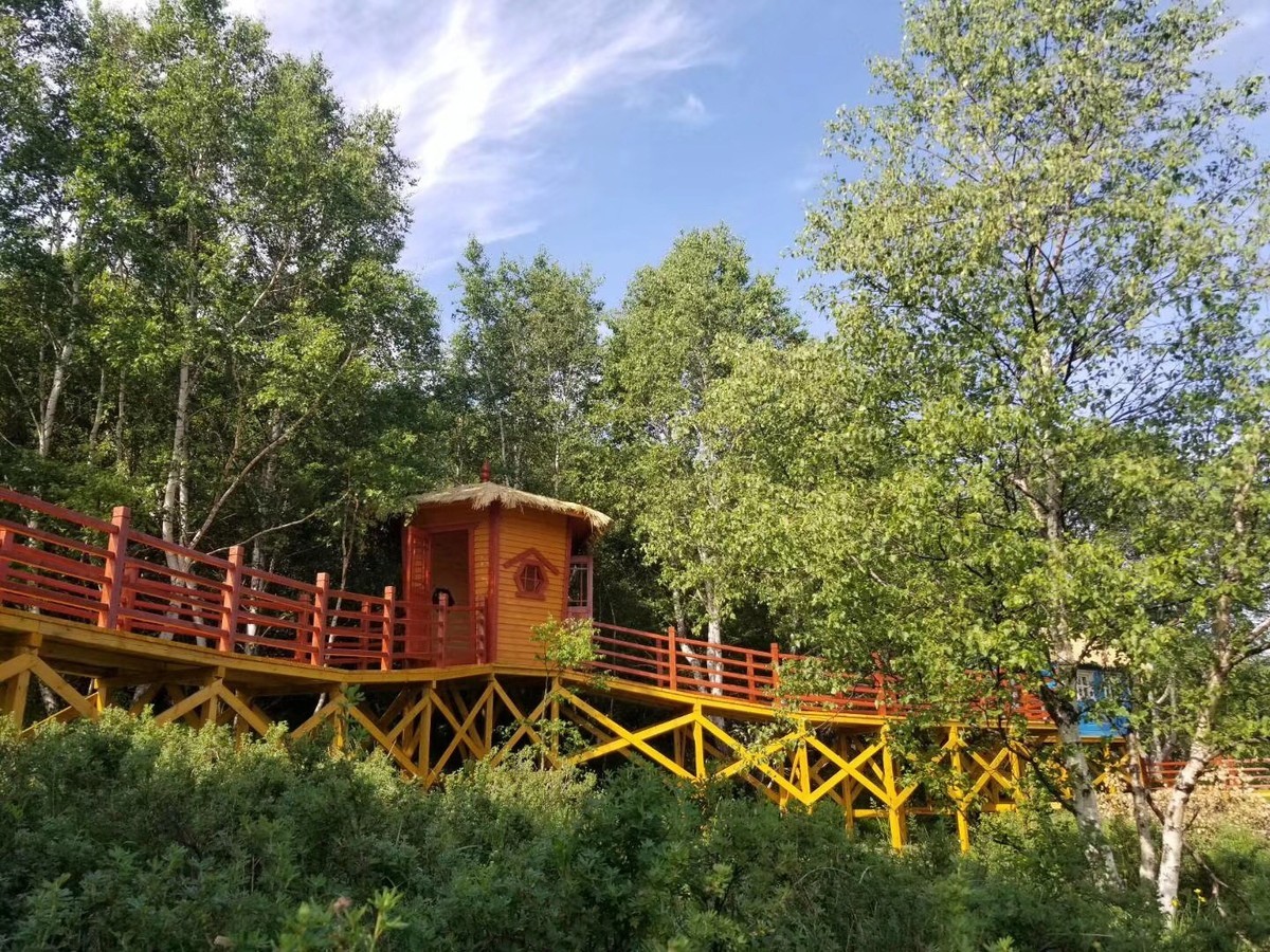 七彩森林景区|云天收夏色 木叶动秋生