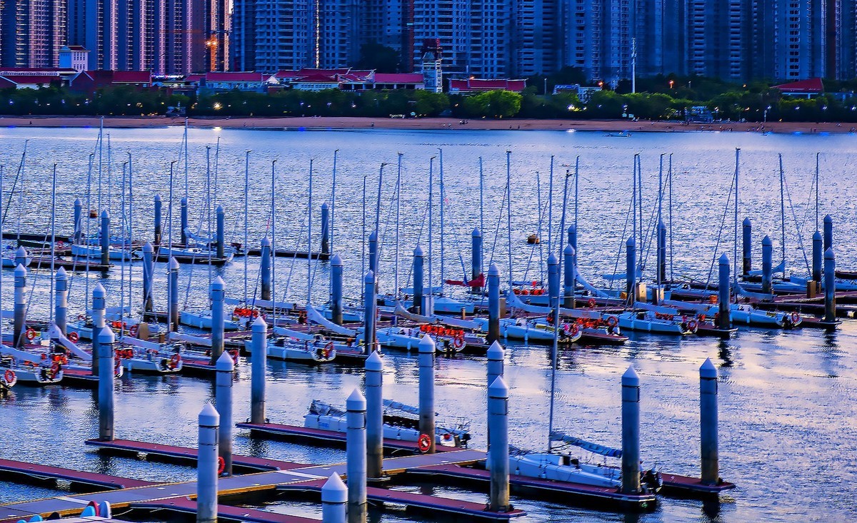 俯瞰五缘湾国际游艇中心