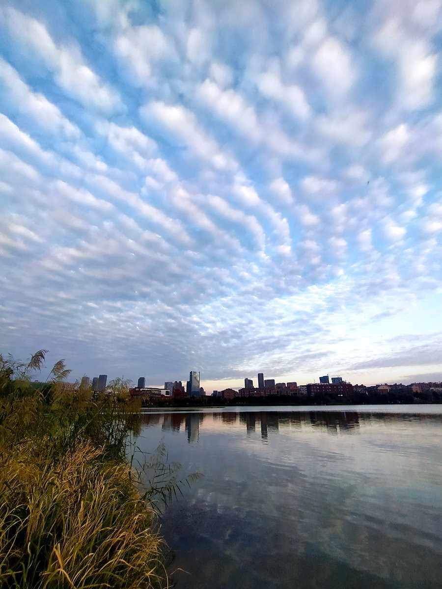 漫步星城 走街串巷（306）水光潋滟晴方好  湖边饮茶赏晚霞