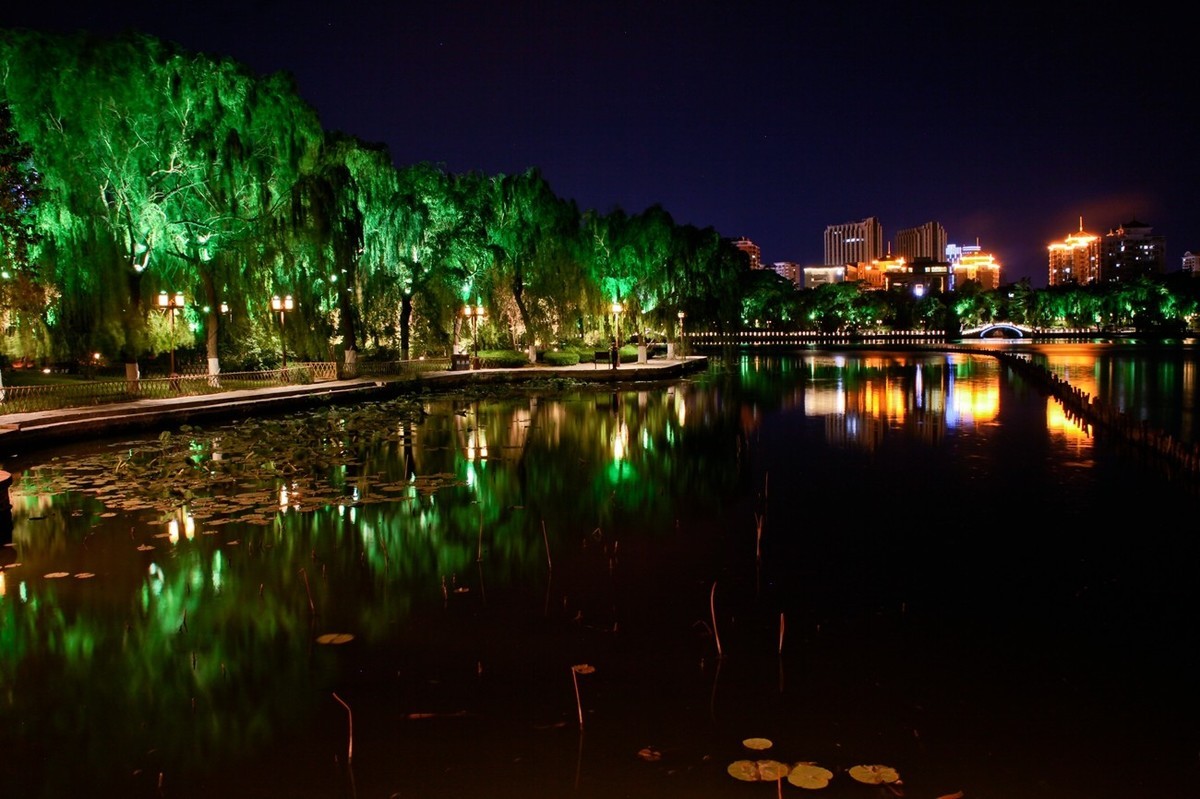 明湖夏夜