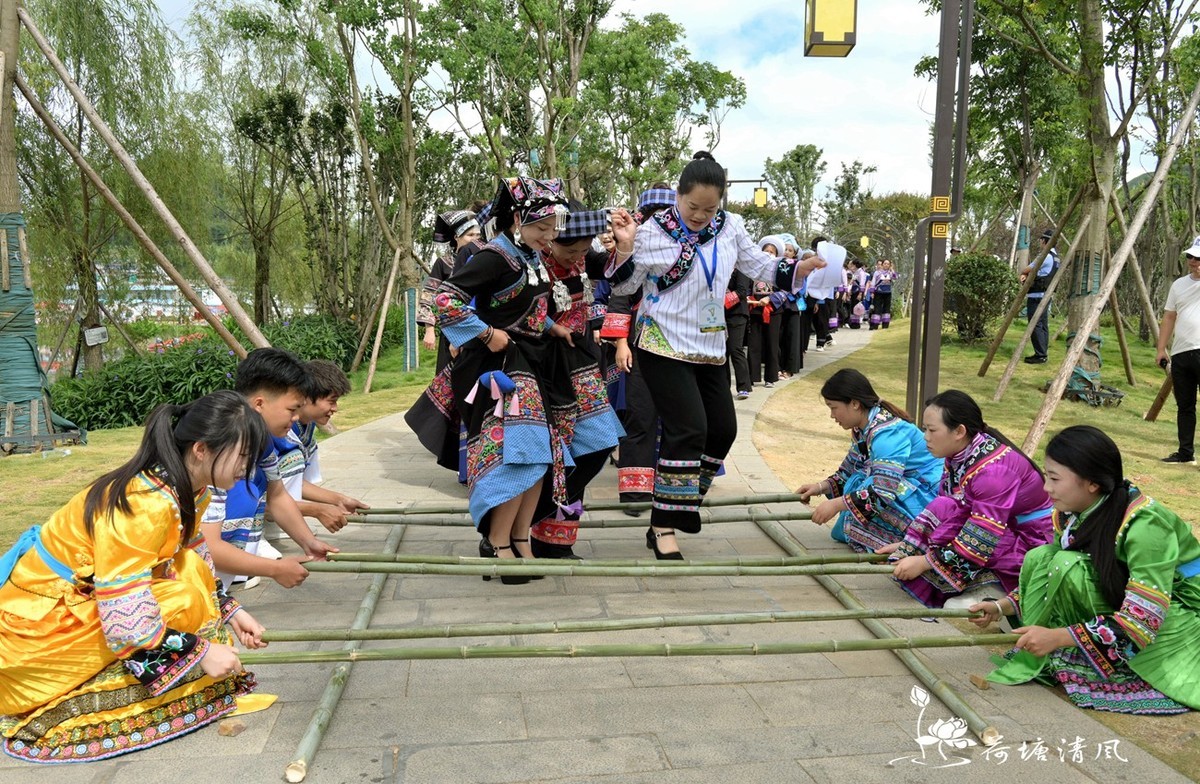 加油之城，美美安龙。第九届荷花节，民族文化巡游活动。