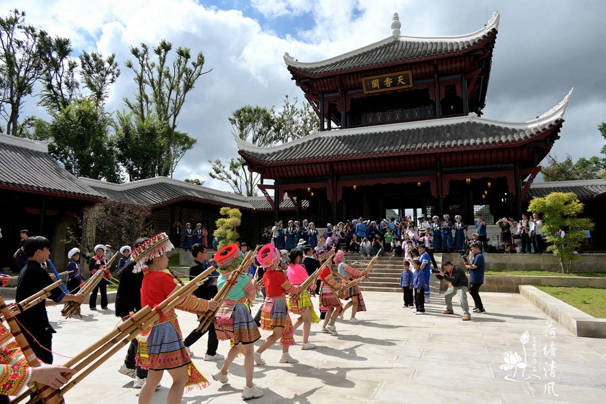 加油之城，美美安龙。第九届荷花节，民族文化巡游活动。