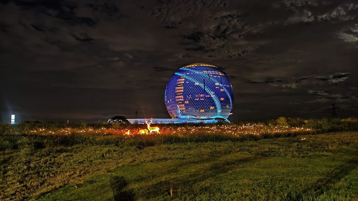 骑行路途几张夜景