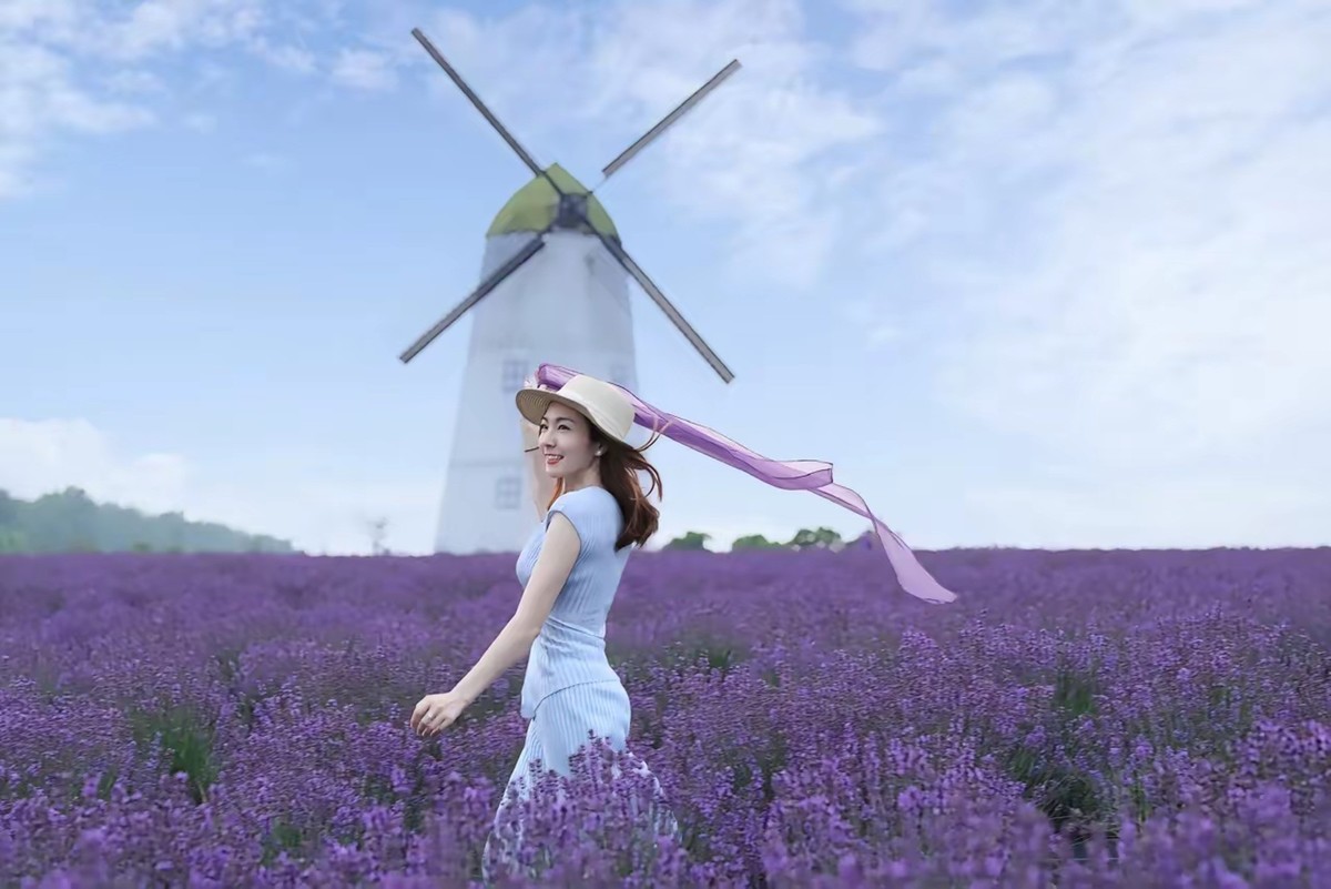 熏衣草中人像--长沙月亮岛1