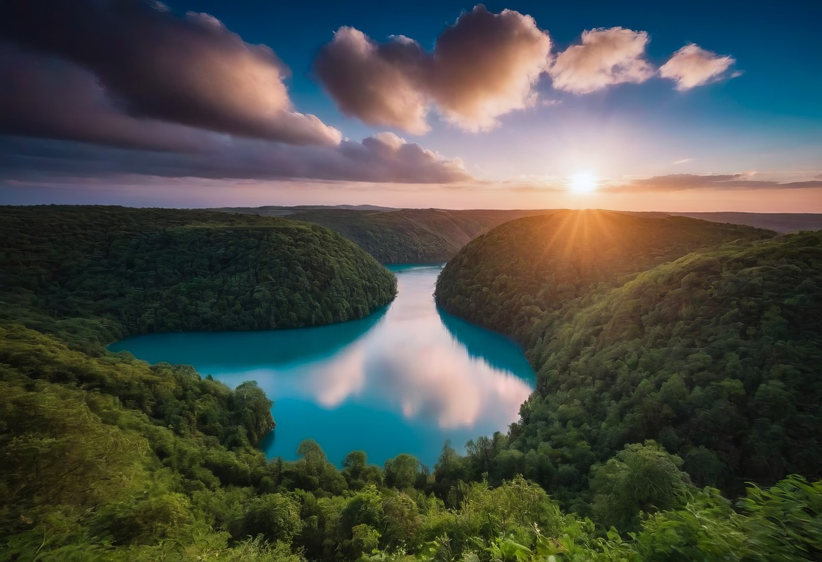 森林河流美景令人心醉神迷