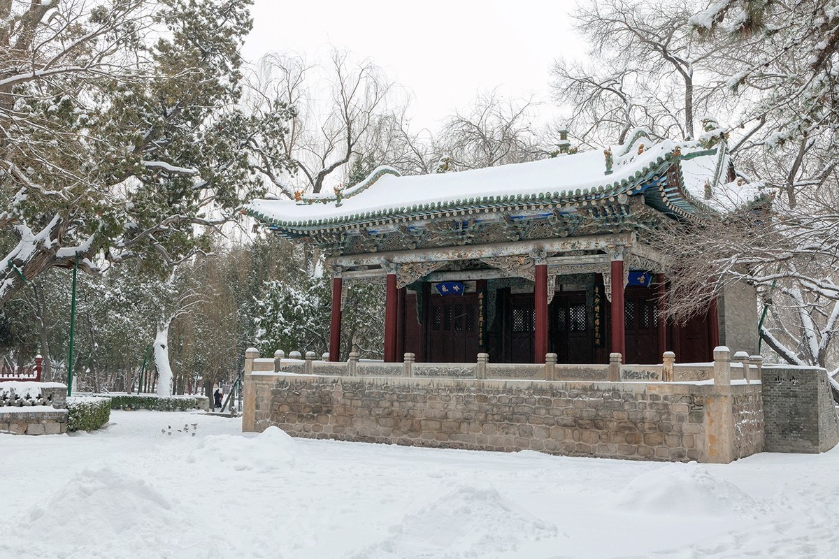 晋祠--雪景