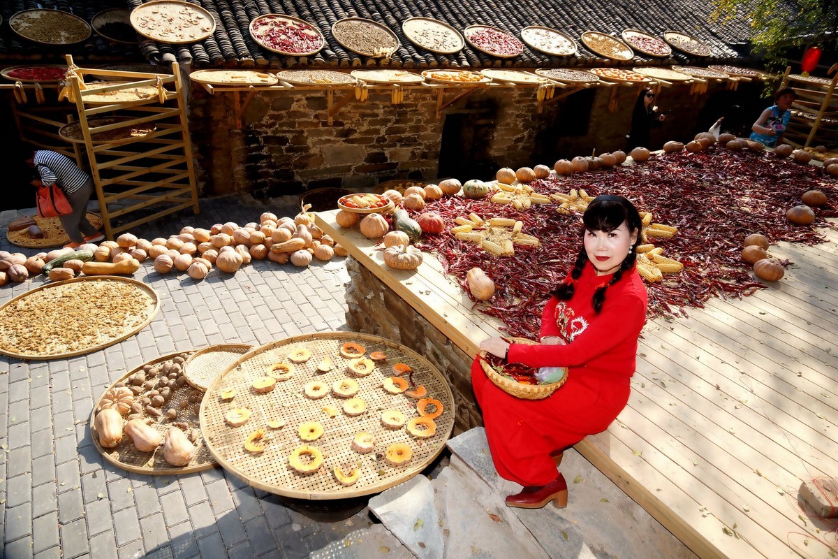 秋收--红红的村姑！