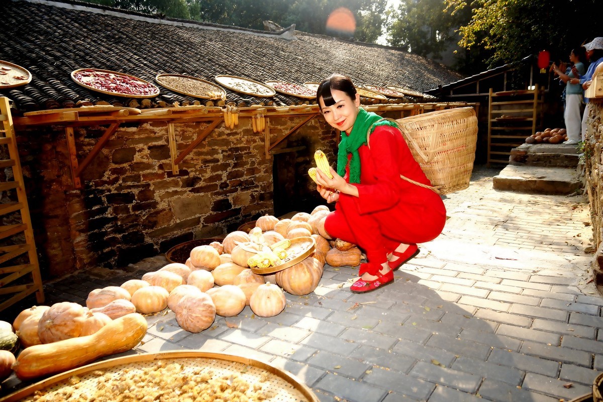 秋收--红红的村姑！