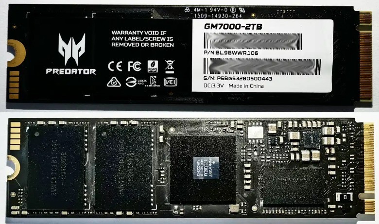 修复宏碁掠夺者GM7000 2TB固态硬盘掉盘故障，IG5236量产工具支持YMTC-TAS开卡成功