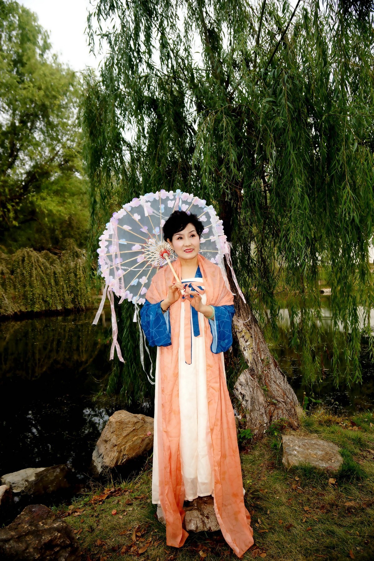 月湖公园的古装美女！