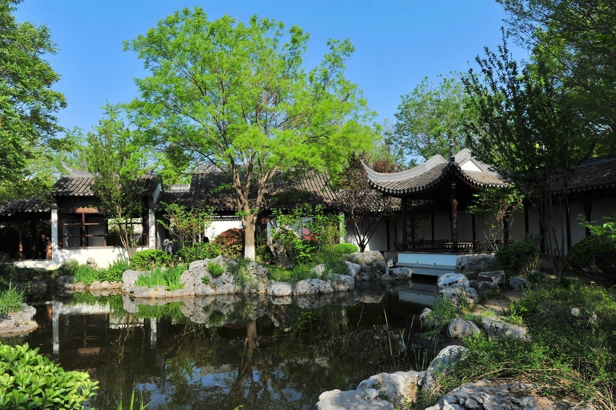 天津古香古色的小公园