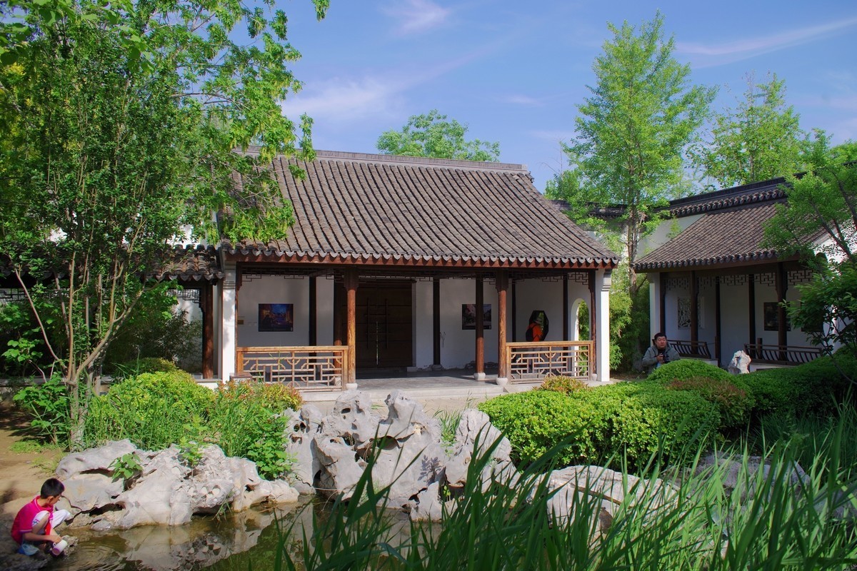 天津古香古色的小公园