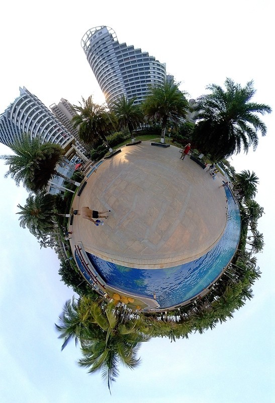 《不老松：忆海南游记》21.03.21长島蓝湾的全景图！一般相机、手机是拍不了的！