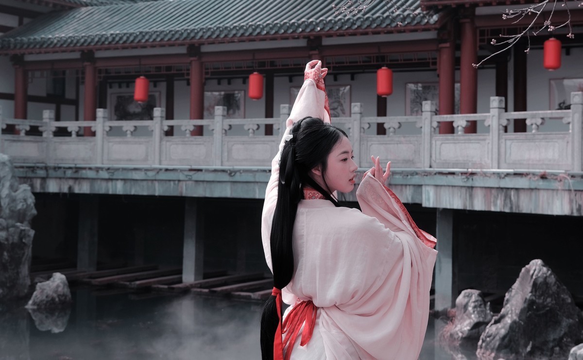 一组古装汉服女孩人像