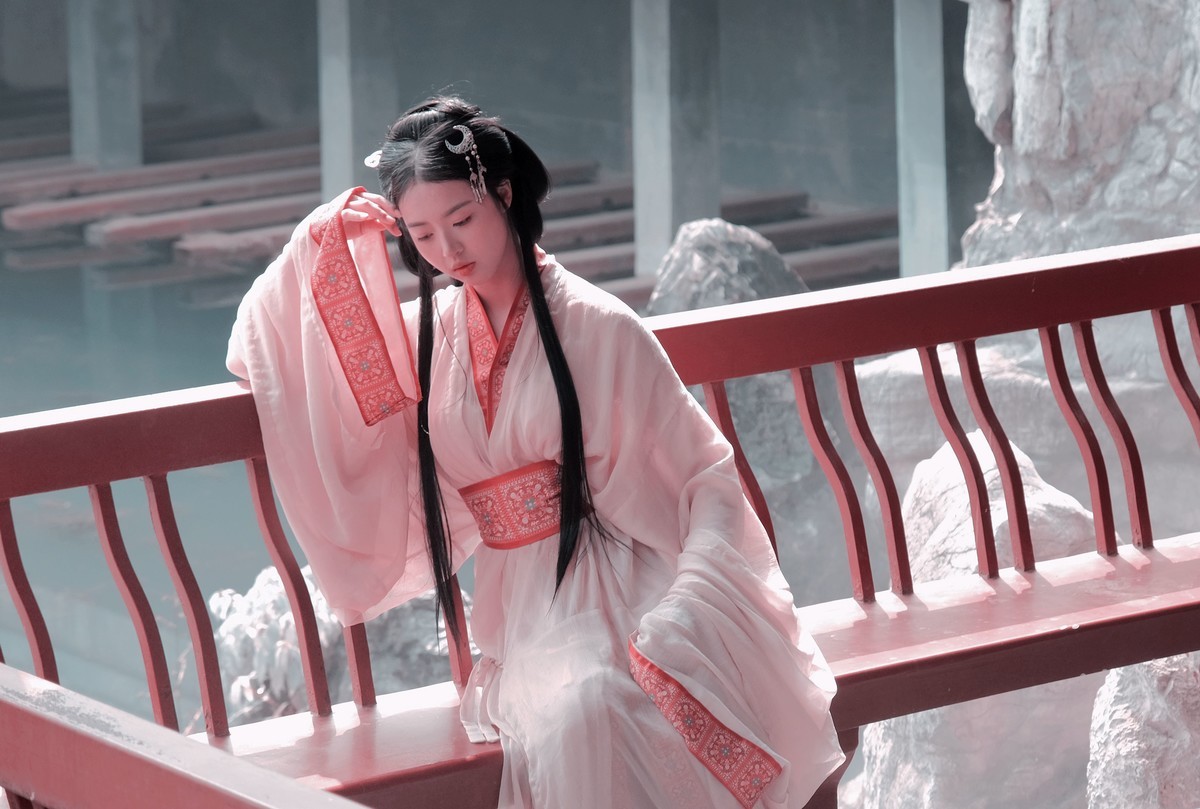 一组古装汉服女孩人像