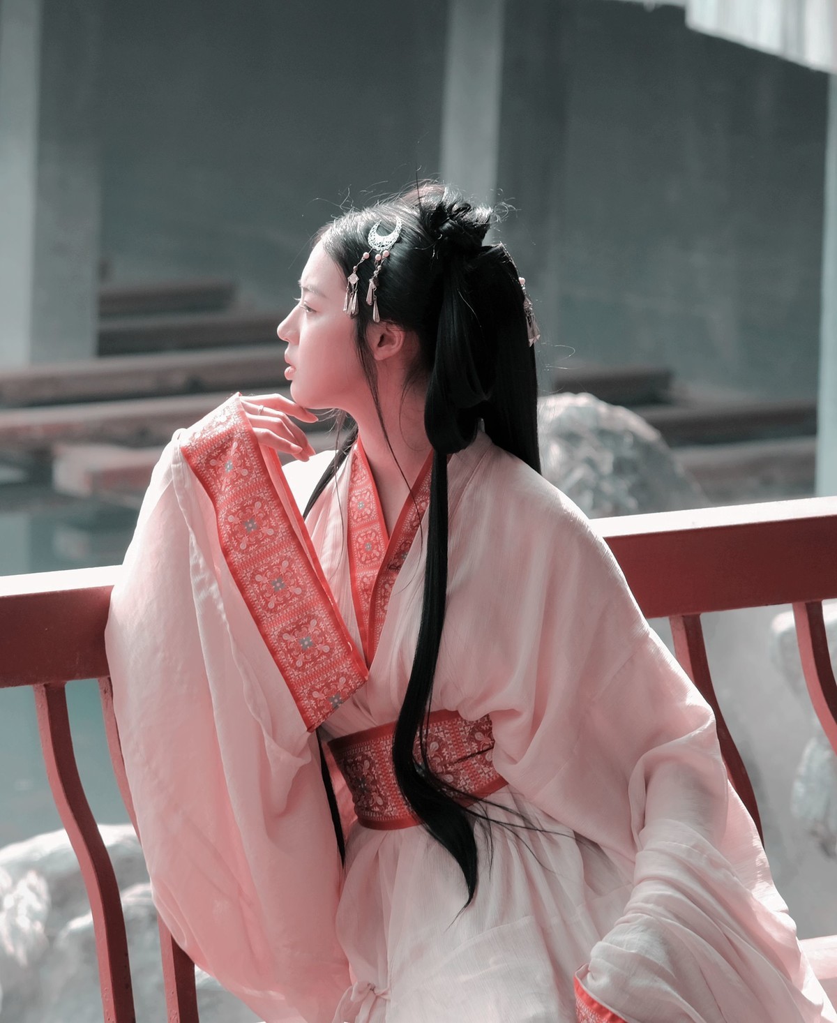 一组古装汉服女孩人像