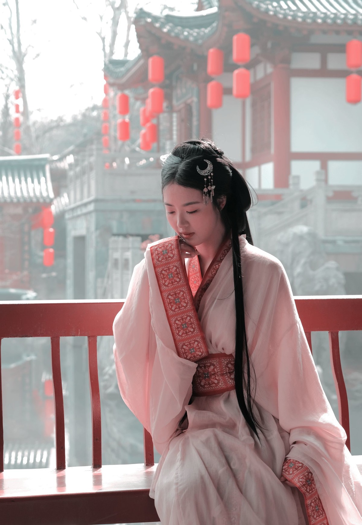 一组古装汉服女孩人像