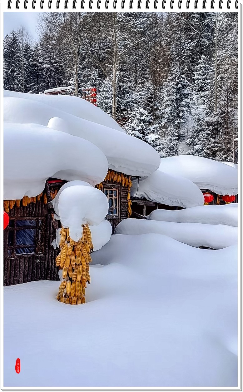 北方雪乡美景图图片