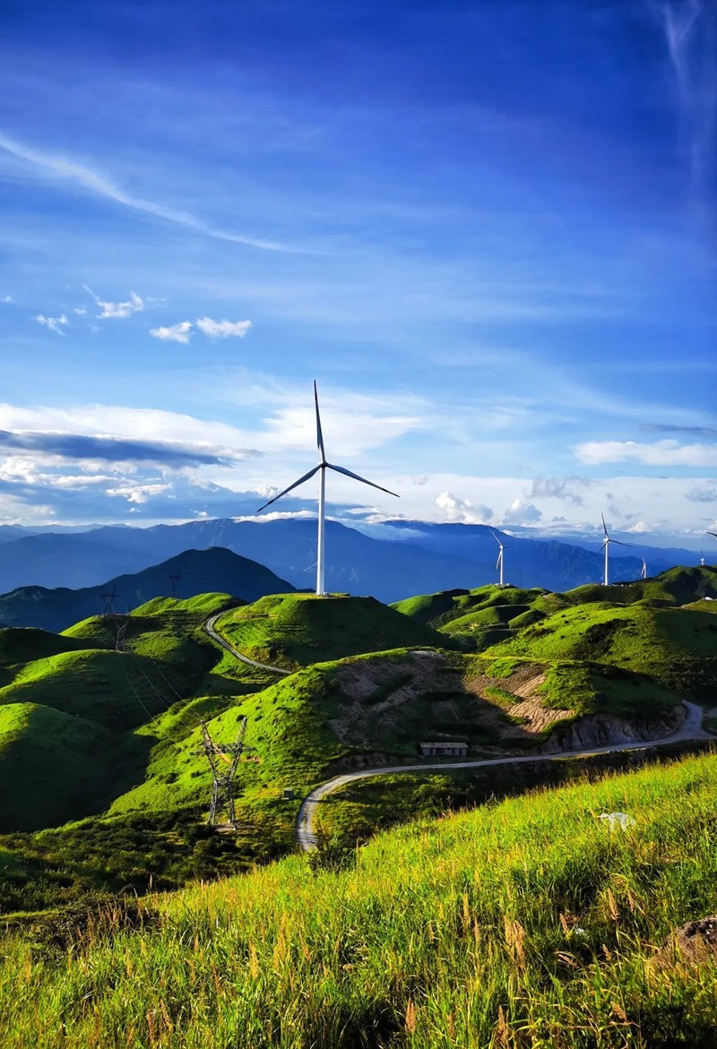 湖南桂东万洋山相思大草原风电场