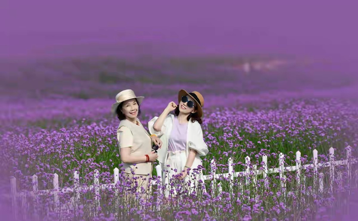 马鞭草丛2姐妹