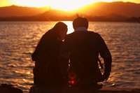 抓拍甜蜜的一吻!