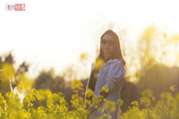 傍晚春色准妈妈人像