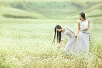 姐妹花—绿豆小兵人像作品