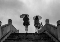 雨中古镇