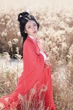 一组红衣模特照
