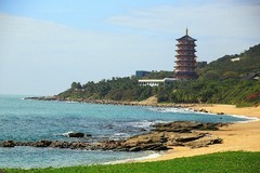 2137【不老松：纪实摄影】《山河锦绣》南国风情：海南島三亚：天涯海角：三亚海滨卖当