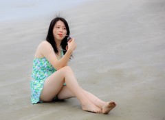 2136【不老松：纪实摄影】《山河锦绣》南国风情：海南島三亚：天涯海角：三亚海滨嬉海