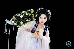 【一袭浅黛，伞揽群芳】---金金