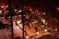 数九寒天拍街景