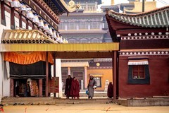 四川--阿坝县莫郎节【2】去参加活动的信众