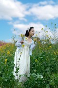 油菜花人像