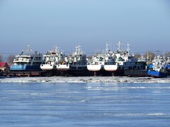 大年初一的大辽河风光