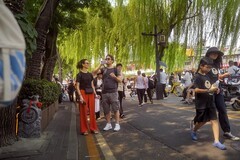 老外游什刹海