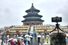 雨中天坛公园