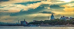 青岛第一海水浴场晚霞