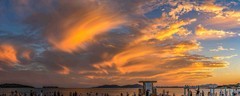 青岛第一海水浴场晚霞