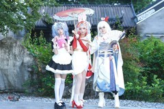 【深秋·二次元·三少女】---佳欣、小福、猫砂