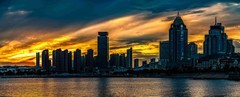栈桥晚霞