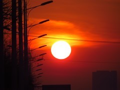 骑行路上拍夕阳