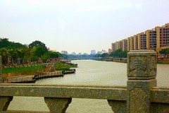 1217【不老松：二游海南纪实】临高长島兰湾去 县城在公交车上拍点路景!