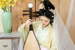 【闲抱琵琶待月归】---半鹿