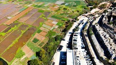 航拍云南建水贝陶山庄