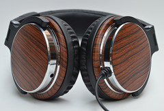 木纹烤漆头戴式  重低音QC3发烧耳机   手机电脑通用    游戏耳麦镀金品