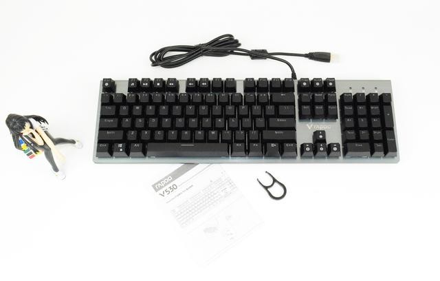 流光溢彩，防尘防水，雷柏V530银轴机械键盘 上手体验