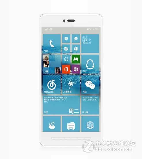 当Smartisan T1刷上windows10系统以后，是这样的！