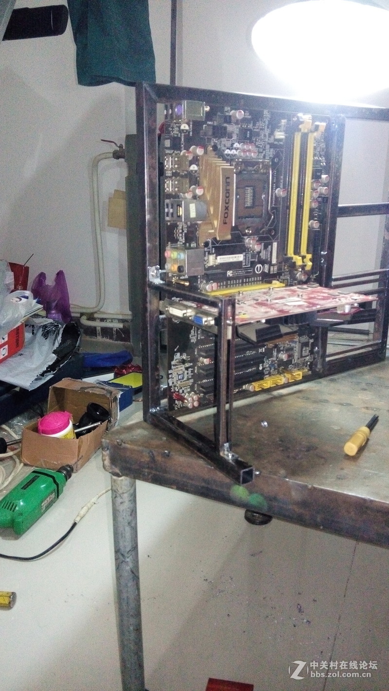 私人定制光污染机桌一体双人工作台